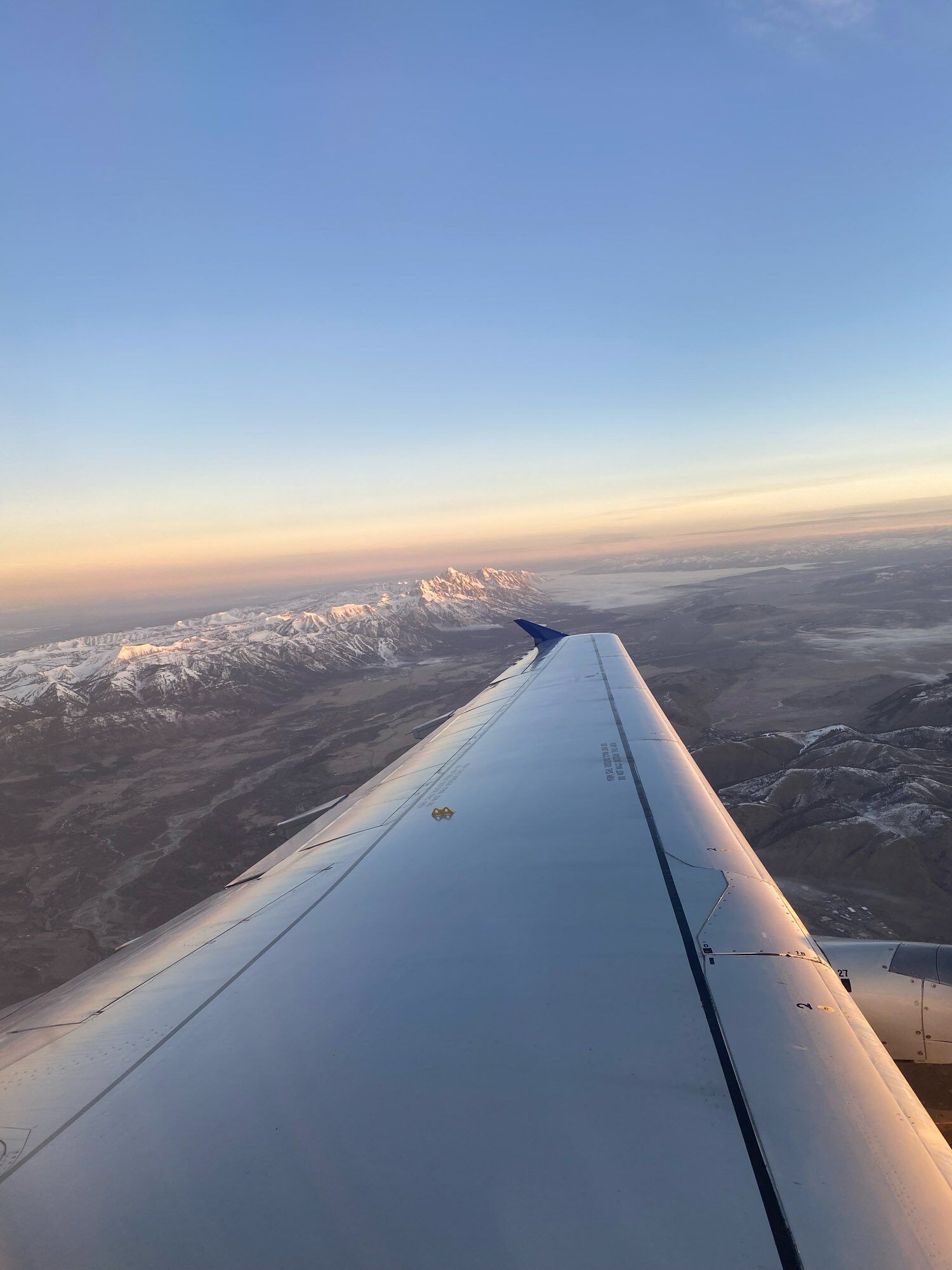 Sky views from window seat